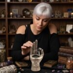 Porta Incienso Mano Mística de Bronce apto Conos y Velas - Imagen 3