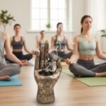 Porta Incienso Mano Mística de Bronce apto Conos y Velas - Imagen 4