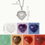Collar Corazon con 7 piedras naturales intercambiables Premium - Imagen 2