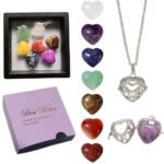 Collar Corazon con 7 piedras naturales intercambiables Premium