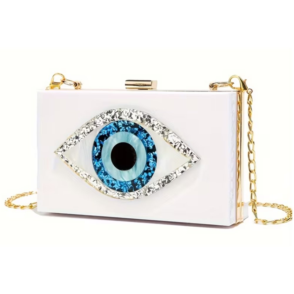 bolso clutch blanco ojo turco bolso clutch blanco ojo turco