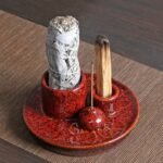 Porta Incienso de Cerámica 4 en 1 para Meditación, Decoración y Yoga