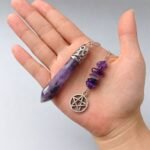 péndulo de amatista con pentáculo