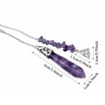 Péndulo de Amatista Natural – Nudo de Bruja