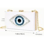 bolso clutch blanco ojo turco