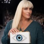 bolso clutch blanco ojo turco