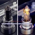 botella de agua energética con cristal