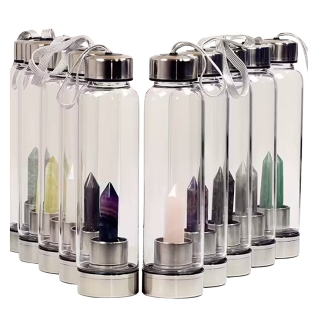 botella de agua energética con cristal botella de agua energética con cristal