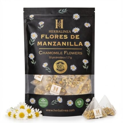 flores de manzanilla en pirámides