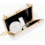 bolso clutch blanco ojo turco