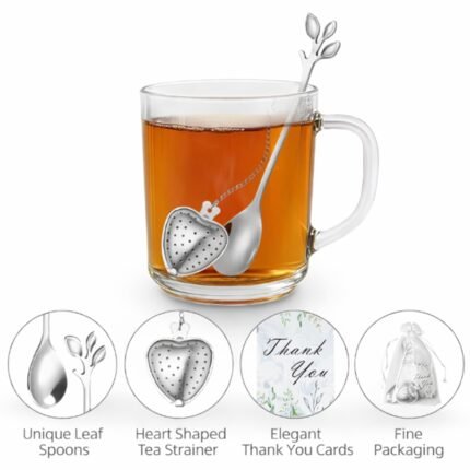 infusor de té plateado inoxidable