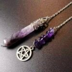 péndulo de amatista con pentáculo