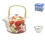 tetera cerámica filtro inox Amapolas 800 ml