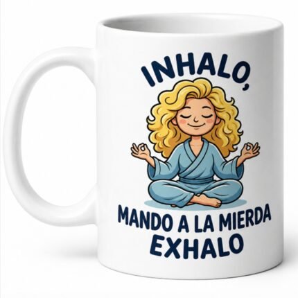 taza yoga divertida