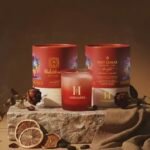 Vela Chakra Raíz con Jaspe Rojo y Flores Naturales | HERBALINEA