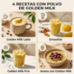Cúrcuma Latte Herbalinea 150 g | Golden Milk con Adaptógenos, Ashwagandha, Leche de Coco y Superfoods Naturales