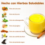 Cúrcuma Latte Herbalinea 150 g | Golden Milk con Adaptógenos, Ashwagandha, Leche de Coco y Superfoods Naturales
