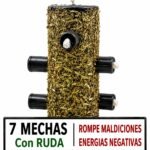 Black 7-Wick Candle with Rue | Energy Cleansing
