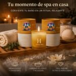 Vela Chakra Plexo Solar con Citrino y Flores Naturales | HERBALINEA