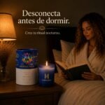 Vela Chakra Tercer Ojo con Lapislázuli y Flores Naturales | HERBALINEA