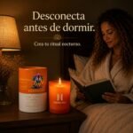 Vela Chakra Sacro con Ágata Roja y Flores Naturales | HERBALINEA
