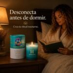 Vela Chakra Garganta con Aguamarina y Flores Naturales | HERBALINEA