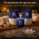 Vela Chakra Tercer Ojo con Lapislázuli y Flores Naturales | HERBALINEA - Imagen 5