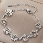 Pulsera 7 Chakras de Acero Inoxidable Ajustable | Joyería Espiritual