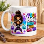 Taza de Cerámica Yoga con Frase Divertida 330 ml | Regalo Original para Yoguis, Meditación y Mindfulness
