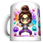 Taza de Cerámica Yoga con Frase Divertida 330 ml | Regalo Original para Yoguis, Meditación y Mindfulness