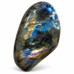Labradorita Natural Pulida 613 g – Piedra de Colección con Reflejos Azules y Dorados