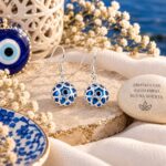 Pendientes Ojo Turco Azul de Plata 925