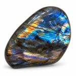 Labradorita Natural Pulida 613 g – Piedra de Colección con Reflejos Azules y Dorados