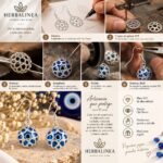 Pendientes Ojo Turco Azul de Plata 925