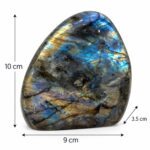 Labradorita Natural Pulida 613 g – Piedra de Colección con Reflejos Azules y Dorados